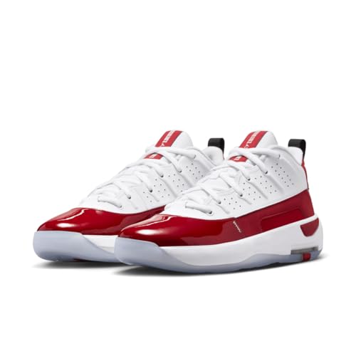 Jordan Max Aura 7 Men's Shoes (HQ2091-106, White/White-Gym Red-Black) (White/White Gym Red/Black, US Footwear Size System, Adult, Men, Numeric, Medium, 9.5)