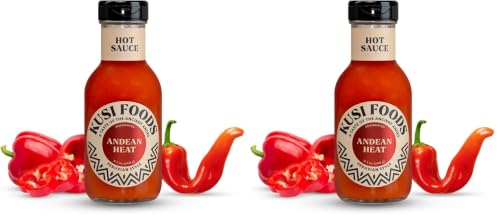 Kusi Foods ANDEAN HEAT Peruvian Hot Sauce, Made with Limo Chili, Red Bell Peppers, Vinegar and Salt, Citrusy, Spicy & Slightly Sweet, Fermented 50 days, 8.5 oz (Pack of 2) image 2