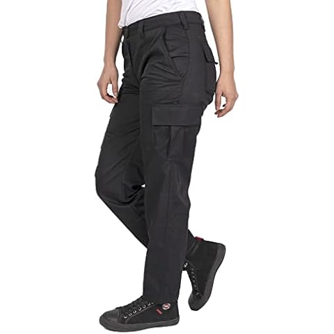 Pantalones de carga negros de Lee Cooper con bolsillo de seguridad multiuso Cover