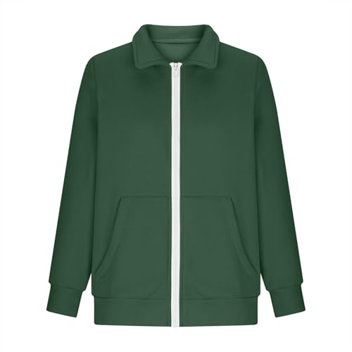 Girls Zip Up Jackets Kids Long Sleeve Sweatshirt Solid Color Casual Outerwear Fleece Jackets Fall Winter Clothes4