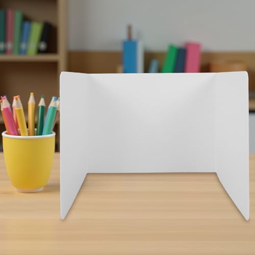 Séparateurs de bureau plastiques blancs étudiants enseignants - 6