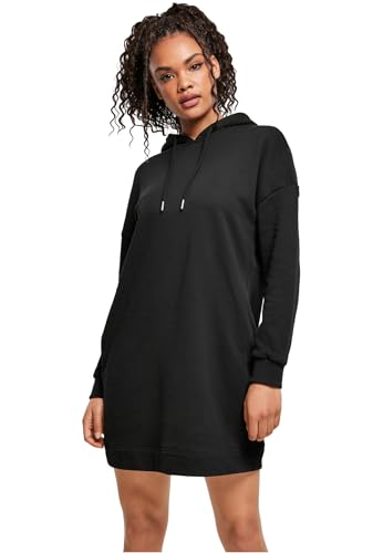 Urban Classics Damen Ladies Organic Oversized Terry Hoody Dress Kleid, Schwarz, M EU
