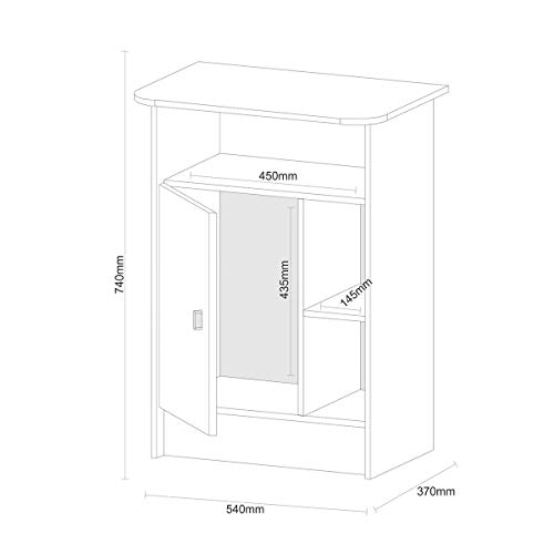 Armário Multiuso com Fruteira Gramado Linha Inovare Atualle Móveis Branco Brilho