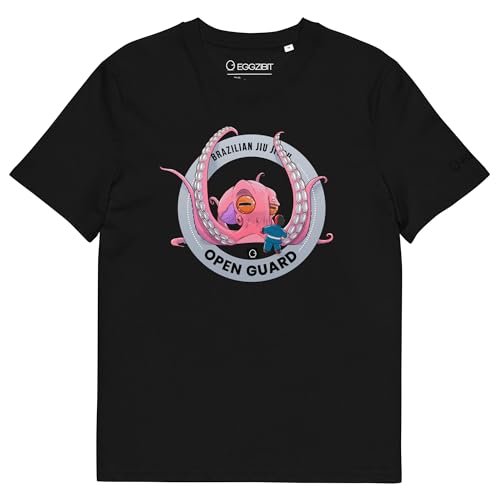 T-shirt Jiu-Jitsu Brésilien coton bio noir XL anti-irritation pour peau sensible
