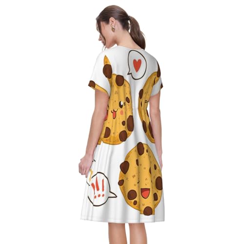 Robe de printemps fluide pour masquer les rondeurs avec sa taille élastique - 4