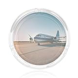 Placement sécurisé des cigarettes : les bords du cendrier imprimé avion sont conçus avec des rainures qui maintiennent les cigarettes en toute sécurité, les empêchant de rouler et offrant un placement pratique.