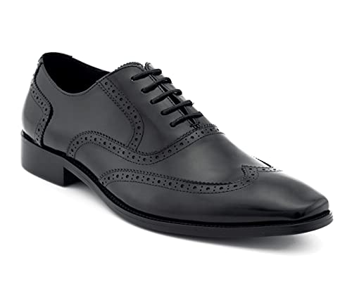 Image of Asher Green AG100 - Men's Dress Shoes - Genuine Calf Leather Wingtip Oxfords - Two Tone and Multi Tone Mens Dress Shoes