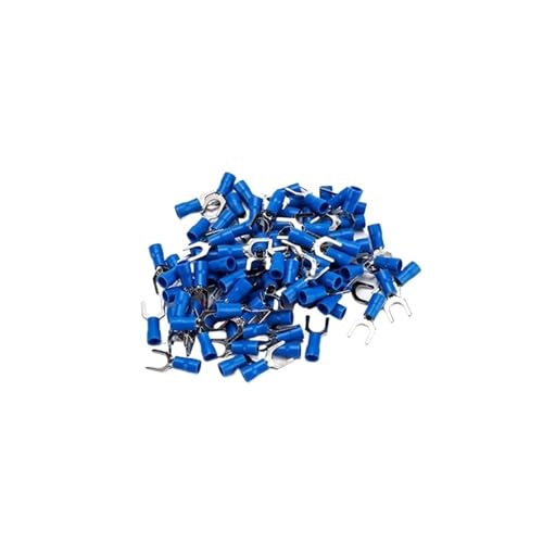Terminales de horquilla SV5.5-4 azules tipo U para cables de 4 a 6 mm