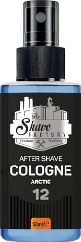 THE SHAVE FACTORY Aftershave-Kölnischwasser – Arctic 50ml – Kühler Zitrus- & Holzig-Duft für Männer – Belebendes & Erfrischendes Aftershave – Beruhigt die Haut & Spendet Feuchtigkeit