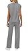 WIHOLL Business Casual Outfits for Women 2 Piece Sets Crew Neck Tracksuit Summer Loungewear Womens Lounge Set Vacation Outfits High Waist Wide Leg Pants Comfy Workout Sets for Women Clothing Grey XL