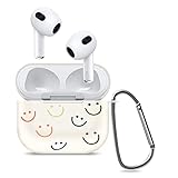 Jusy Cute Smiley Face Funny AirPods 1&2 Case for Women Kids, Aesthetic Trendy Cute Fashion Y2K Skin,...