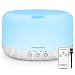 URPOWER 1000ml Essential Oil Diffuser, Remote Control Humidifiers Aroma Diffuser Ultrasonic Diffusers for Essential Oils Running 20 Hours with Adjustable Mist Mode/7 Colors LED Light for Large Room