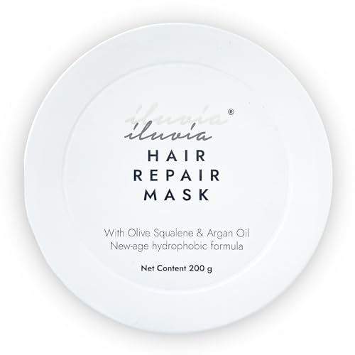iluvia Hair Mask for Frizzy Hair – 200g Hydrating & Smoothening Formula | Suitable for Dry and Damaged Hair | Gentle Hair Mask for Women and Men | Nourishes and Restores Softness