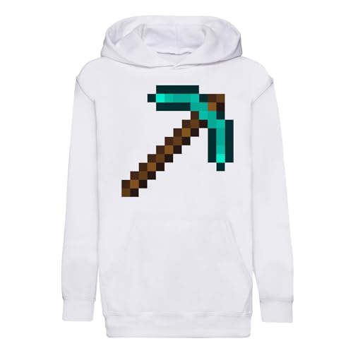 Sweat à capuche enfant pioche diamant jeux vidéo d'aventure premium