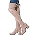 N.N.G Women Over Knee Boots Thigh High Suede Block Lace Up Khaki Size 9.5 Winter Long Fashion Autumn Quality Comfort Round-toe