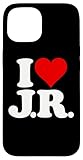 i love heart j.r. jr j r iniziali nome monogramma custodia per iphone 15