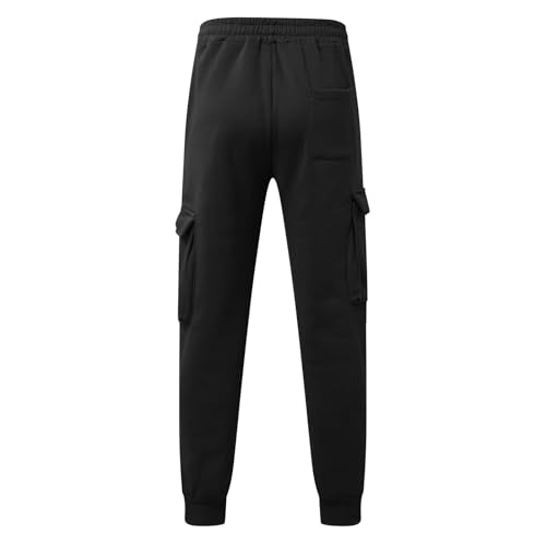 Baggy Sweatpants for Men Elastic Waist Soft Athletic Workout Cargo Joggers Pants Fall Casual Loose Running Trousers4