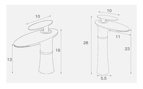 Cascade salle de bain lavabo design robinet vasque moderne eau froide - 3