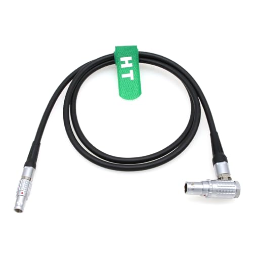 HangTon Control Cable for DJI RS2 RS3 Pro Gimbal Expansion Base kit and Ronin Tethered Control Handle, Right Angle 4+2pin to Straight 6 pin 1m
