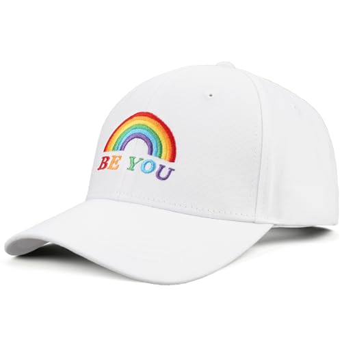 Image of Pride Hat Rainbow Caps LGBT Baseball Cap Pride Accessories Gay Stuff for Men Women