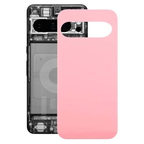 Coque arrière de rechange pour Google Pixel 9 Rouge de haute qualité en verre trempé