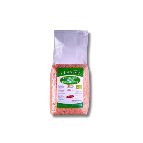 LENTICCHIE ROSSE DECORTICATE 500 GR BIOLOGICHE no ammollo IDEALE ANCHE PER I BAMBINI