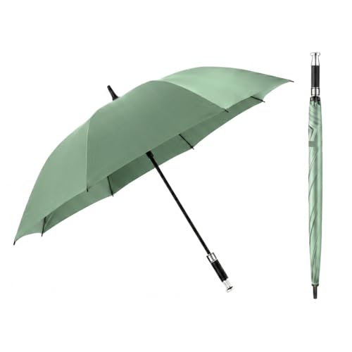 Image of Ash & Roh Windproof Folding Umbrella, Compact & Lightweight, Automatic Open Close For Rain And Sun Protection, Waterproof & Portable for Men & Women ((((BIG-Golf-Olive.))))