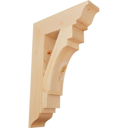 3 1/2"W x 16"D x 24"H Merced Traditional Smooth Bracket, Douglas Fir