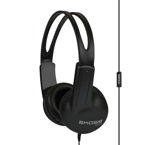 Koss UR10i Lightweight Wired Headphone, Black