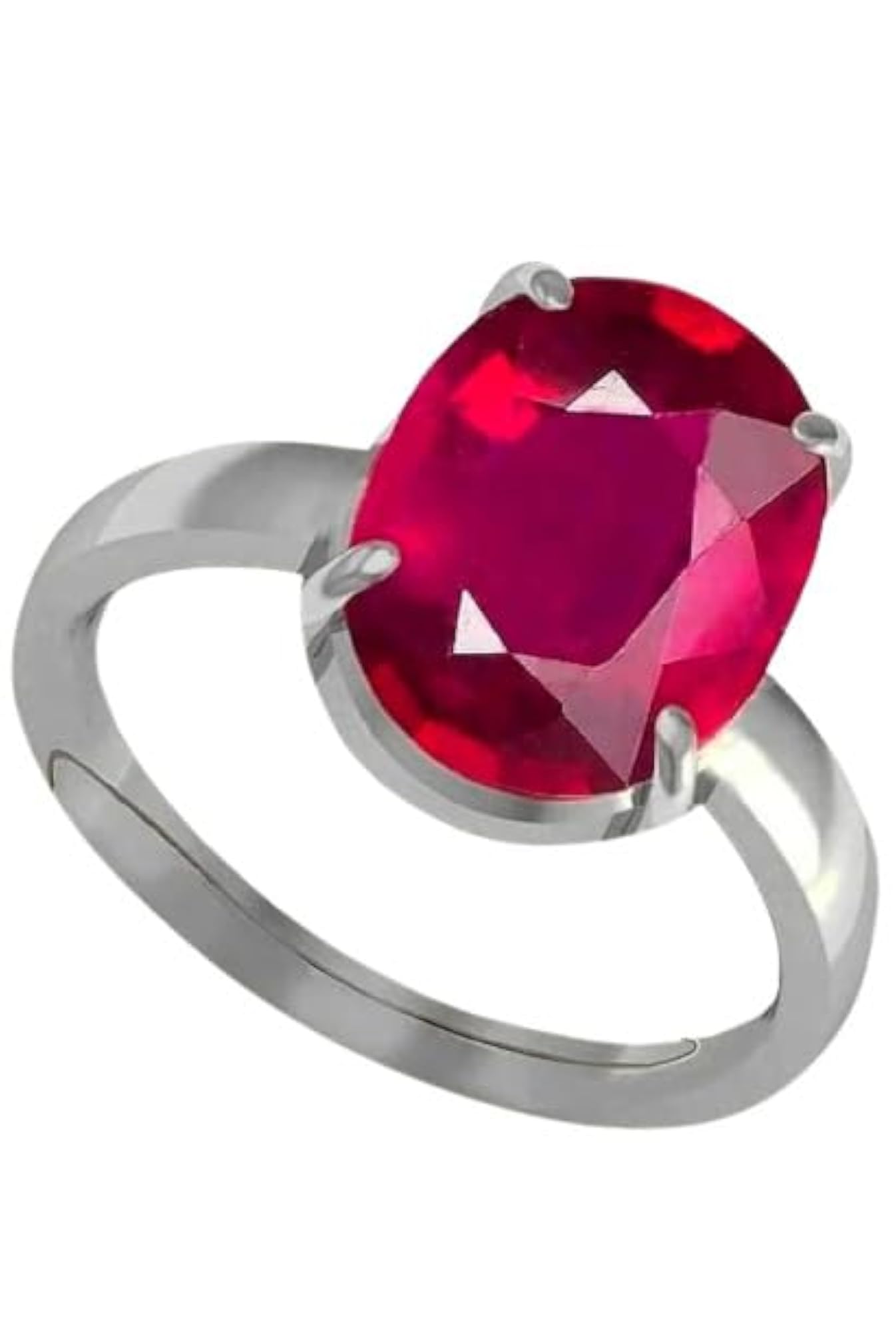 9.50 Ratti Ruby Stone Adjustable Ring for Men & Women