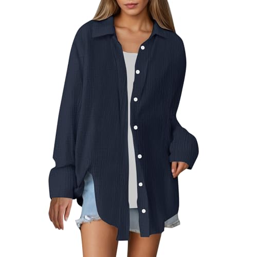 Chemise été en gaze pour femme le look de plage décontracté chic