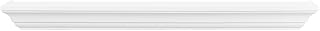 MANTELSDIRECT 72 Inch Floating Fireplace Mantel Wood Shelf in White - Co...