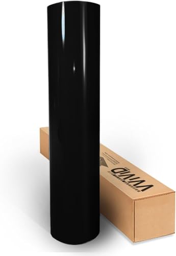 Image of VViViD Gloss Black Vinyl Wrap Adhesive Film Air Release Sheet (25ft x 5ft)