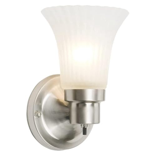 Quystetes Aplique de Pared Tradicional de 1 Luz Regulable para Interiores con Vidrio Esmerilado para Baño, Dormitorio y Pasillo.