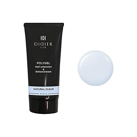 Didier Lab - Premium Polygel Clear - Nail Extension and Repail Gel for Broken Nails - Nail Enhancement - Builder Base Gel for Nails - Long Lasting - For UV/LED Lamp - Polygel Clear Gel - 2.12.oz Cover