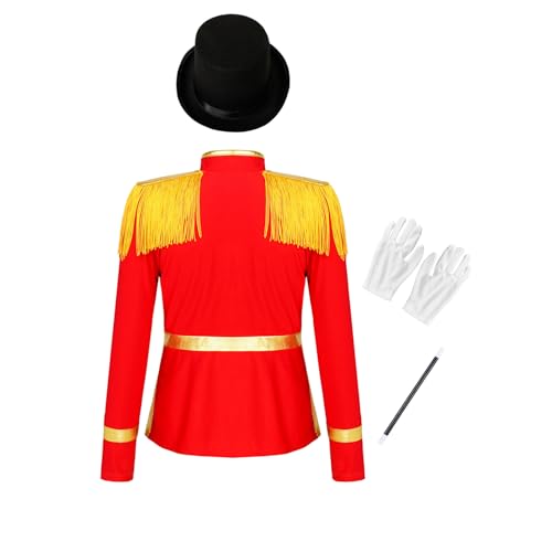 Girls Marching Band Drummer Majorette Show Sets Tassel Peplum Jacket Outerwear Coat2