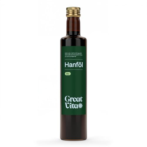 GreatVita Bio Hanföl, 100{595d2f19a3a856750f88449b24cf78d7a0252c9e15e217e2913c591281eb7001} rein & kaltgepresst, 2x (500 ml) Hanfsamenöl GreatVita Bio Hanföl, 100{595d2f19a3a856750f88449b24cf78d7a0252c9e15e217e2913c591281eb7001} rein & kaltgepresst, 2x (500 ml) Hanfsamenöl