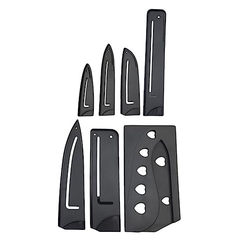 GRIRIW Chef Knife Set 7pcs Plastic Covers Protective Safe Easy to Use Store Random Style