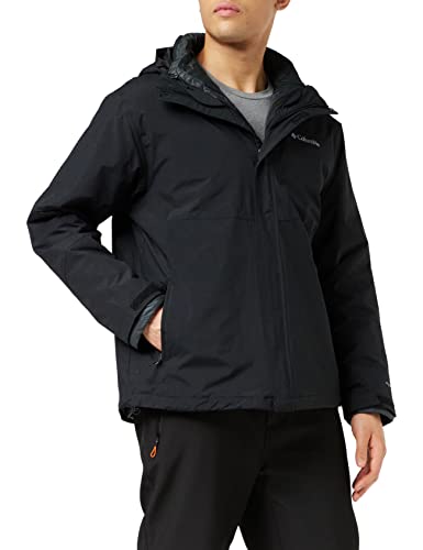 Contiene: 1x Columbia Giacca Interchange, Element Blocker II, Uomo, Tessuto: 100% nylon, Tessuto: 100% nylon 210T taffetà, Nero, Taglia: L, 1799412