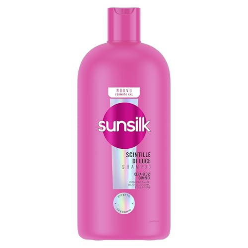Sunsilk, Shampoo Scintille di Luce, Shampoo Idratante e Districante, Dona Lucentezza al Capello, Formula Arricchita con Cera-Gloss Complex con Ceramide, Olio di Jojoba e Collagene, Formato XXL 810 ml