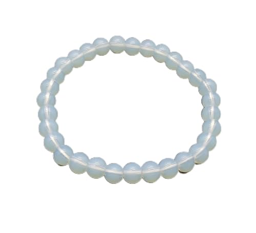 Bracelet opalite 6mm extensible pour yoga et harmonie spirituelle