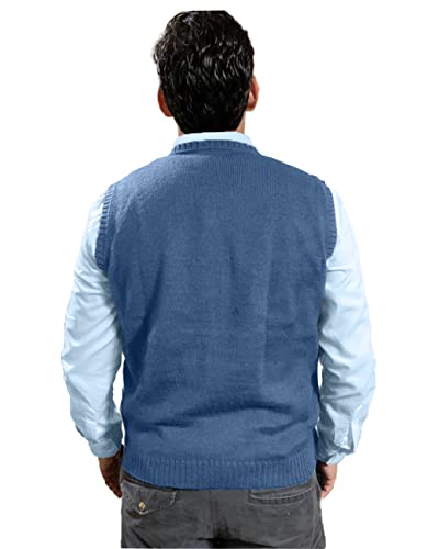 TINKUY Peru Men’s Alpaca Wool Sweater Vest – Soft V-Neck Pullover for Men – Classic Peruvian Knit – Sizes S to 4XL3