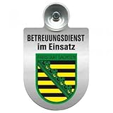 Einsatzschild Windschutzscheibe incl. Saugnapf - Betreuungsdienst im Einsatz - 309728 Farbe Region Freistaat Sachsen