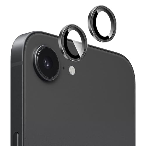 【2枚セット】For iPhone 16e カメラフィルム Mosasa iPhone 16e 用 レンズ保護フィルム 強化ガラス 極薄 旭硝子製 耐衝撃 高透過率 キズ防止 指紋防止 気泡防止 貼り付け簡単 (ブラック)