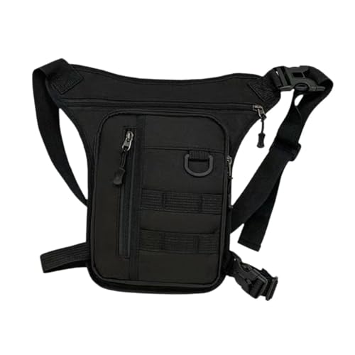 Sac de cuisse homme noir sangle réglable anti-perte sacoche banane