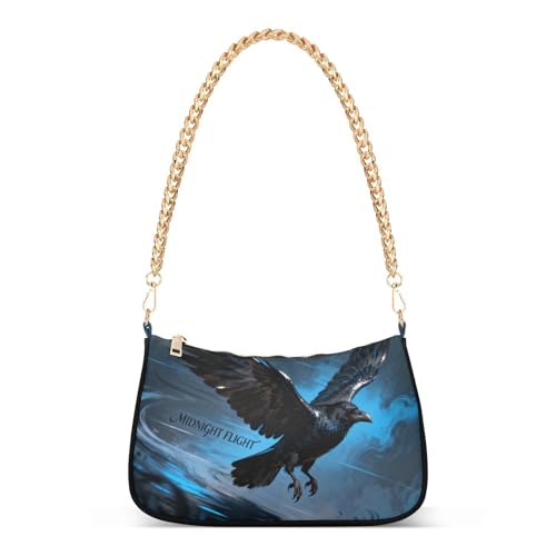 Sac à main tendance Midnight Flight Raven avec chaîne chic pour femme