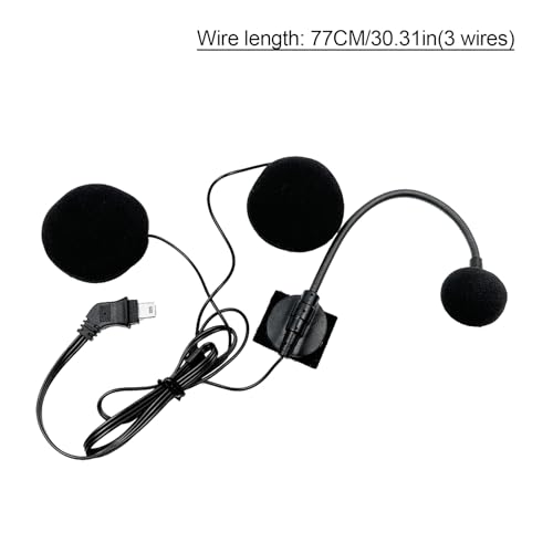 Auriculares para casco de motocicleta de 10 pines con micrófono impermeable 5