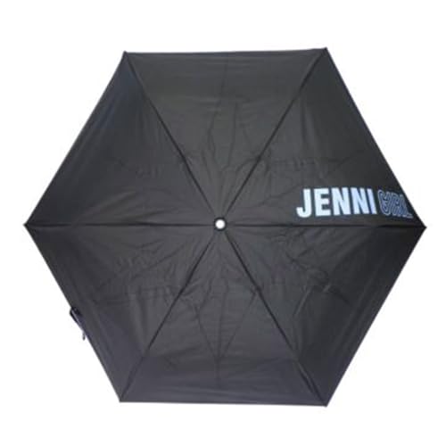 JENNI(ジェニィ) ガールズ 雨晴兼用傘 雨傘 折りたたみ傘 折傘 シンプル おしゃれ かわいい 通学 女の子 55cm ブラック 10003502