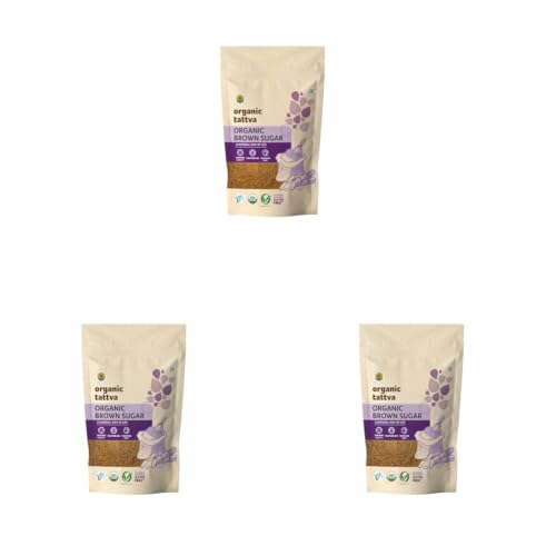 Image of Organic Tattva Brown Sugar - Pure & Hygienic, Naturally Processed Crystals, Rich Taste for Everyday Cooking & Baking (500 g, Pouch) (Pack of 3)