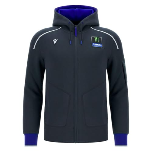 Sweatshirt Macron veste zippée Monster Energy Yam Moto GP replica thermique et confortable